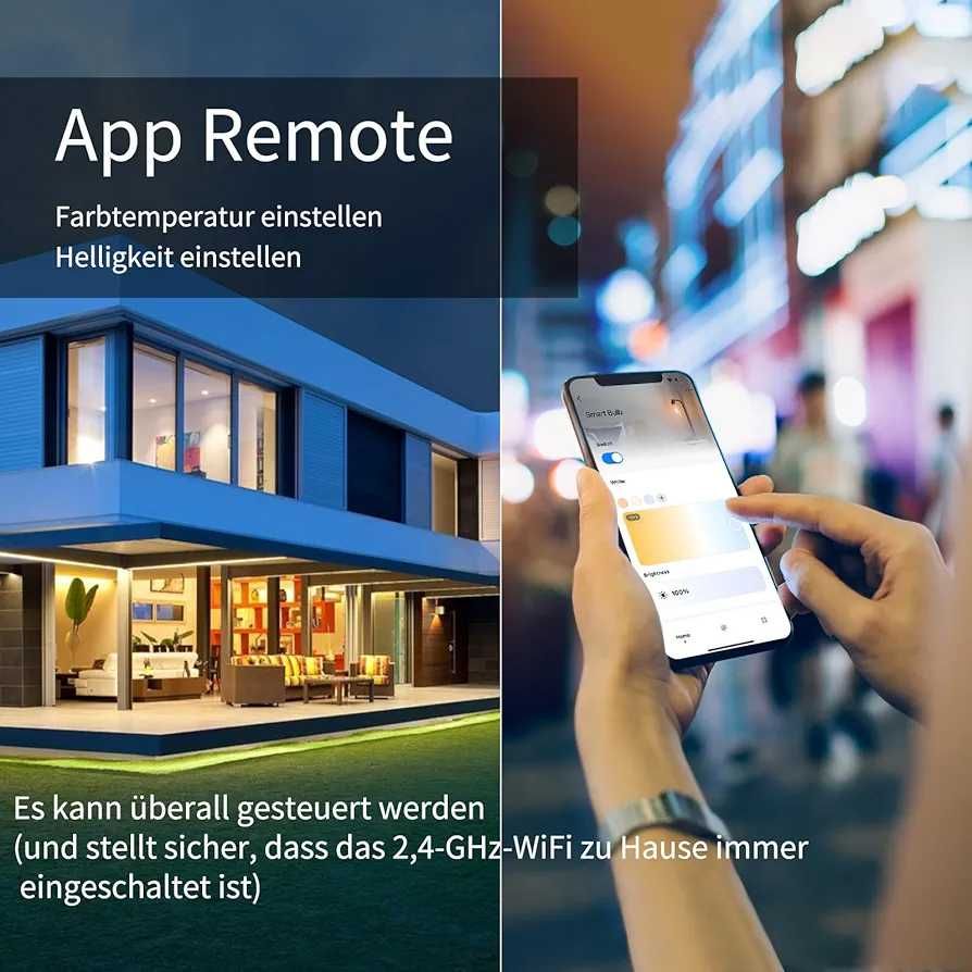 2 Żarówki LED Wi-Fi Smart G9,kompatybilne z Alexa/Google Home, A26
