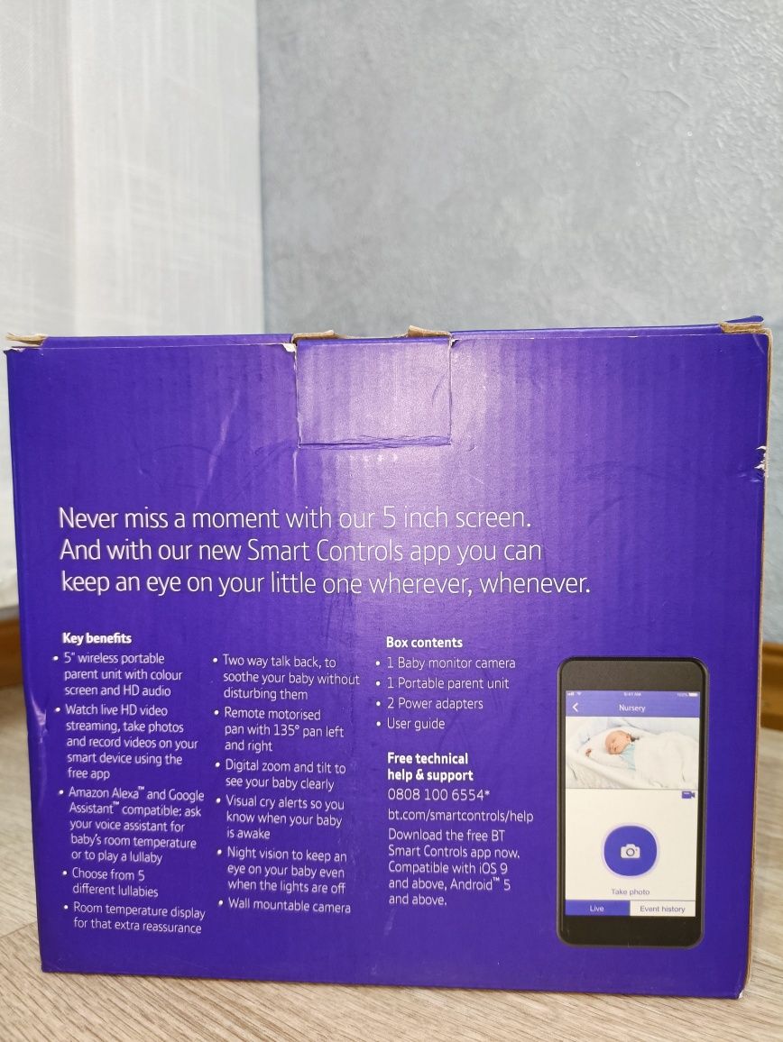 Розумна відеоняня BT Smart Baby Monitor