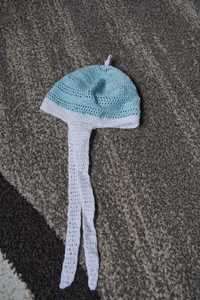 czapeczka, czapka, ręcznie robiona na szydełku, handmade, sesja foto
