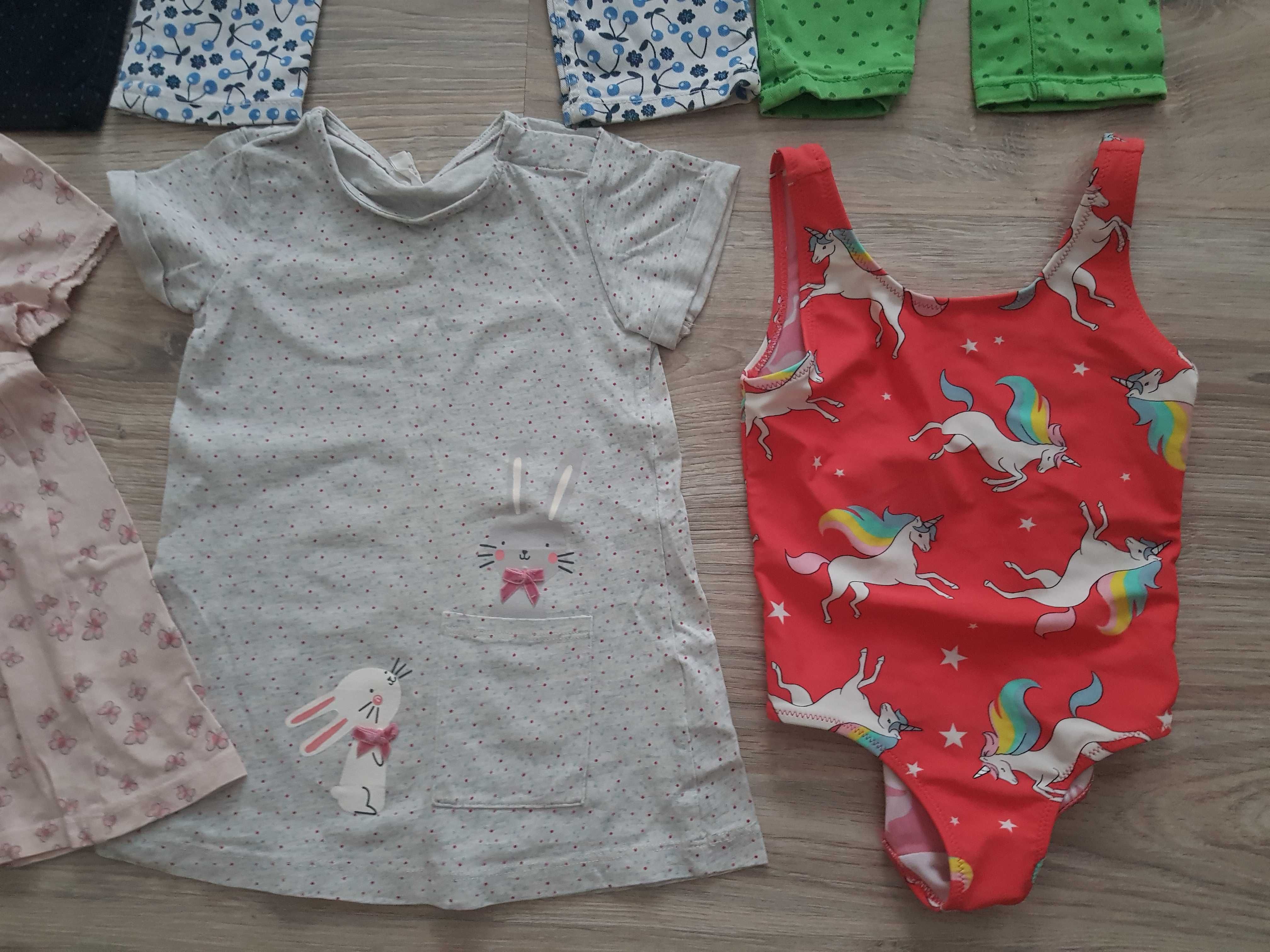 Paka zestaw ubrań dla dziewczynki H&M 86 spodnie sukienka sweter 10 sz