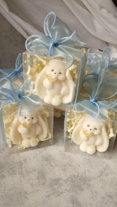 Świece misie z wosku sojowego