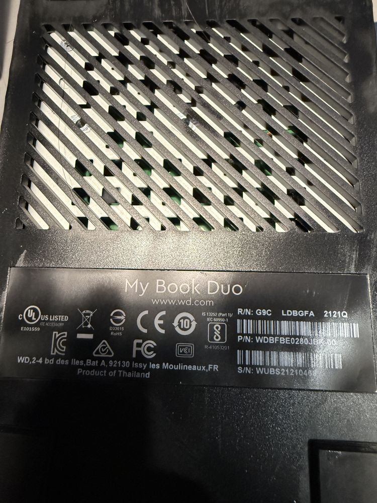 Зовнішній накопичувач WD my book duo 28TB