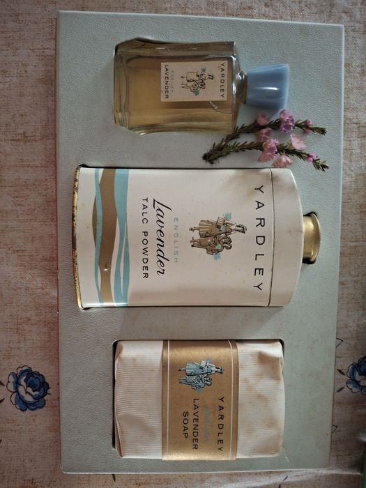 Yardley set muito antigo na caixa perfume perfumaria vintage