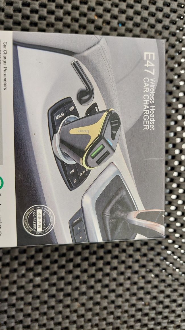 Ładowarka samochodowa USB Hoco E47 SŁUCHAWKA bezprzewodowa
