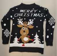 Sweter świąteczny czarny