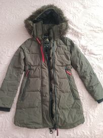Świetna długa kurtka zimowa Superdry Premium 36/S