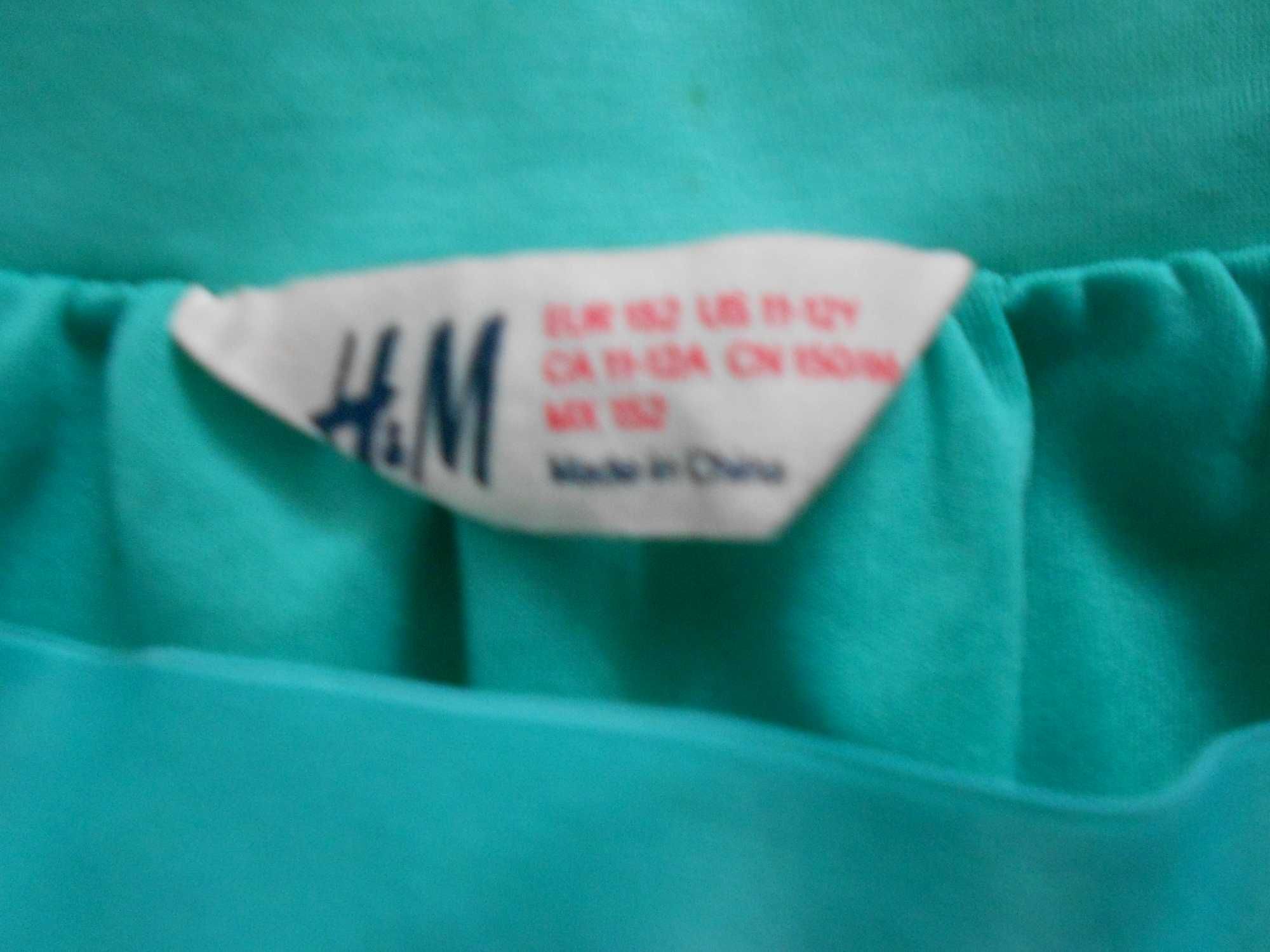 spódniczka plisowana miętowa H&M 152