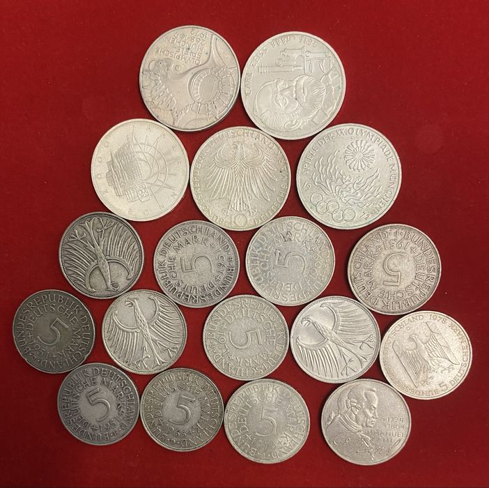 Moedas lote 222gr. Prata