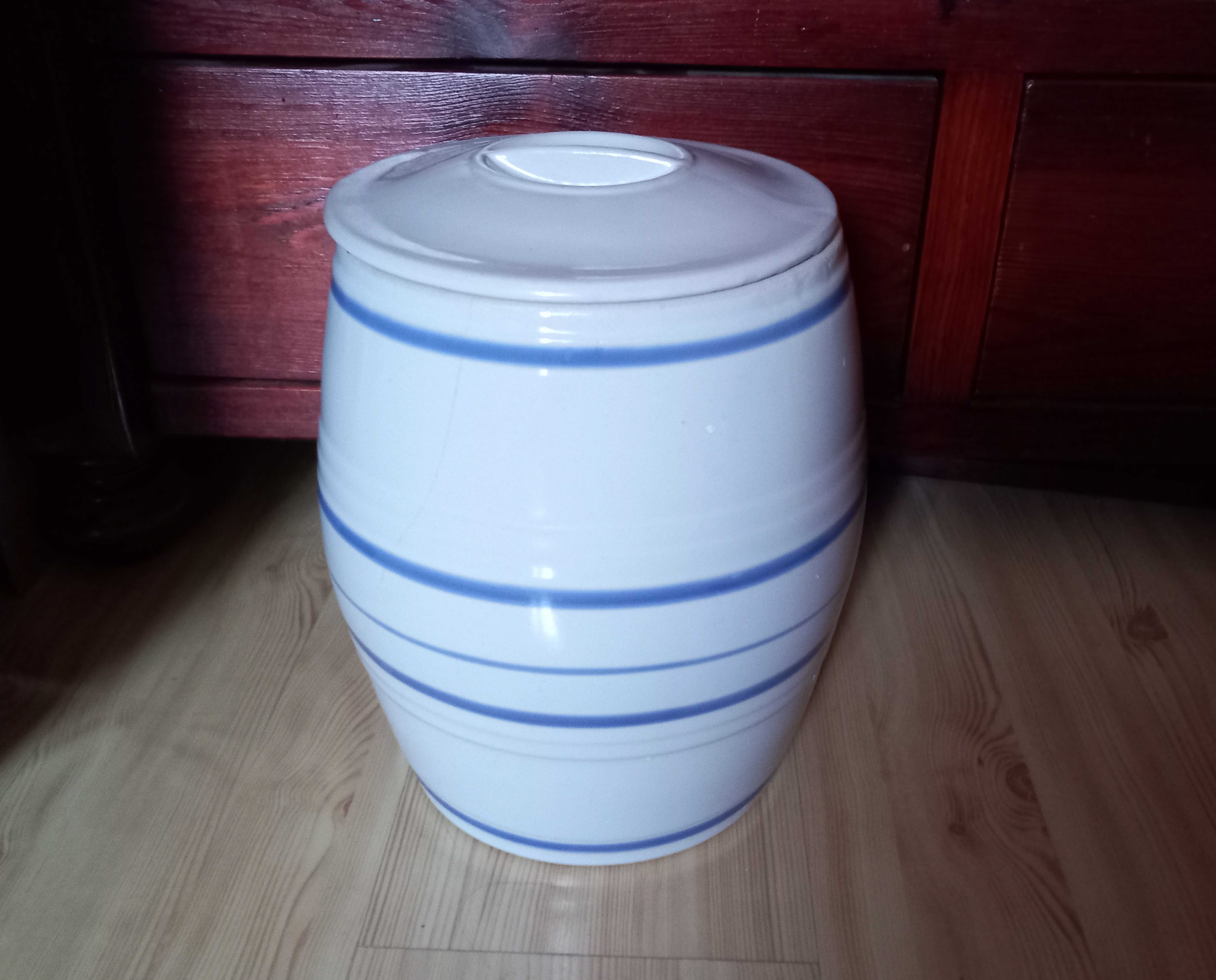 Beczka beczułka ceramika Naczynie ceramiczne z przykrywką 9 L z ZSRR