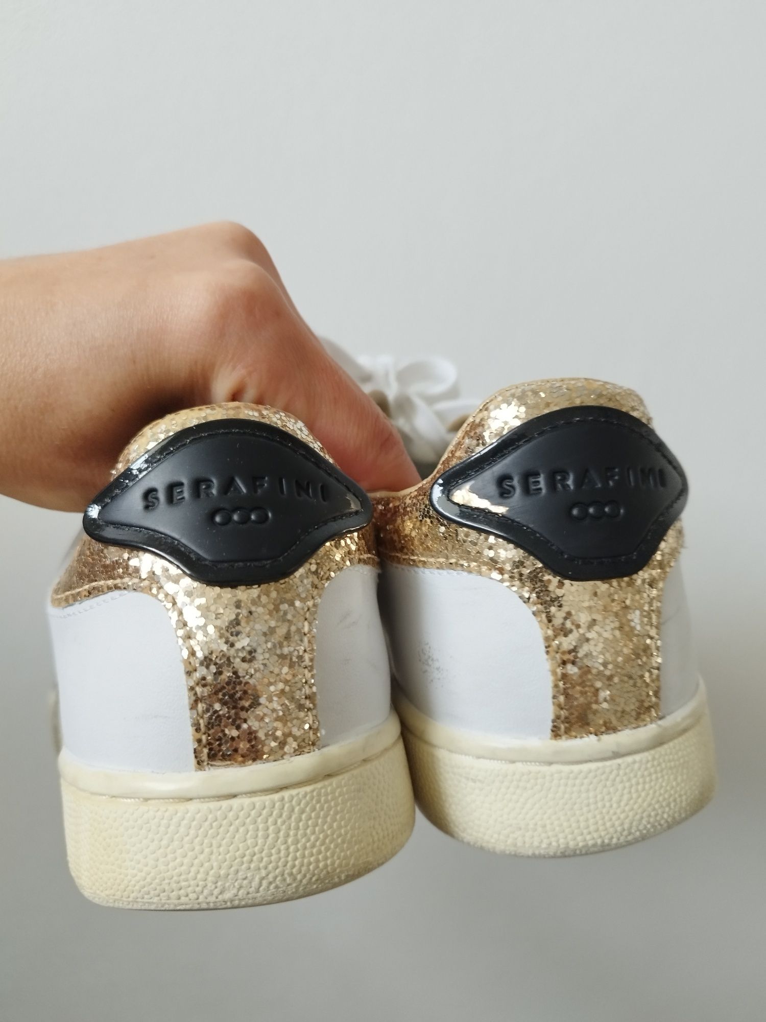 Buty damskie sneakersy skórzane serafini