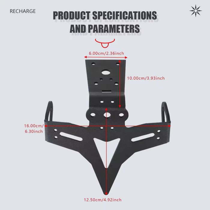 Suporte de Matrícula Curto