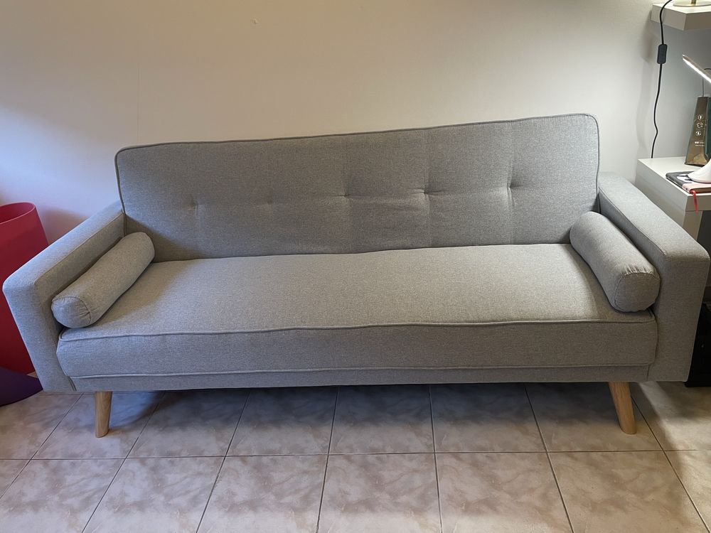 Sofa cama cinza elegante