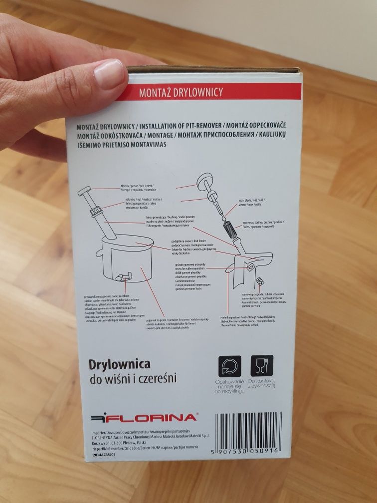 Nowa drylownica do wisni i oliwek Florina