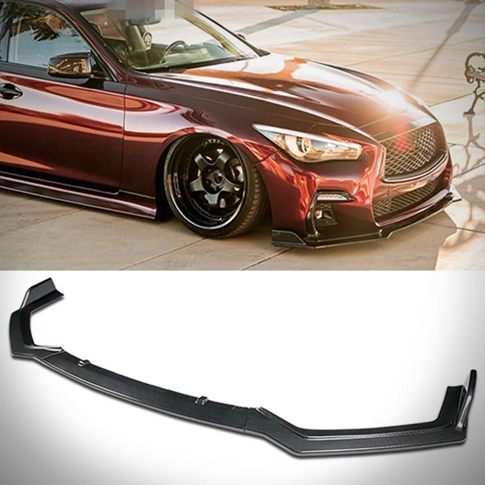 Губа на передний бампер Infiniti Q50 сплитер накладка на бампер обвес