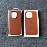 Etui skórzane Apple Leather Case do iPhone 14 pro z magsafe, brązowe