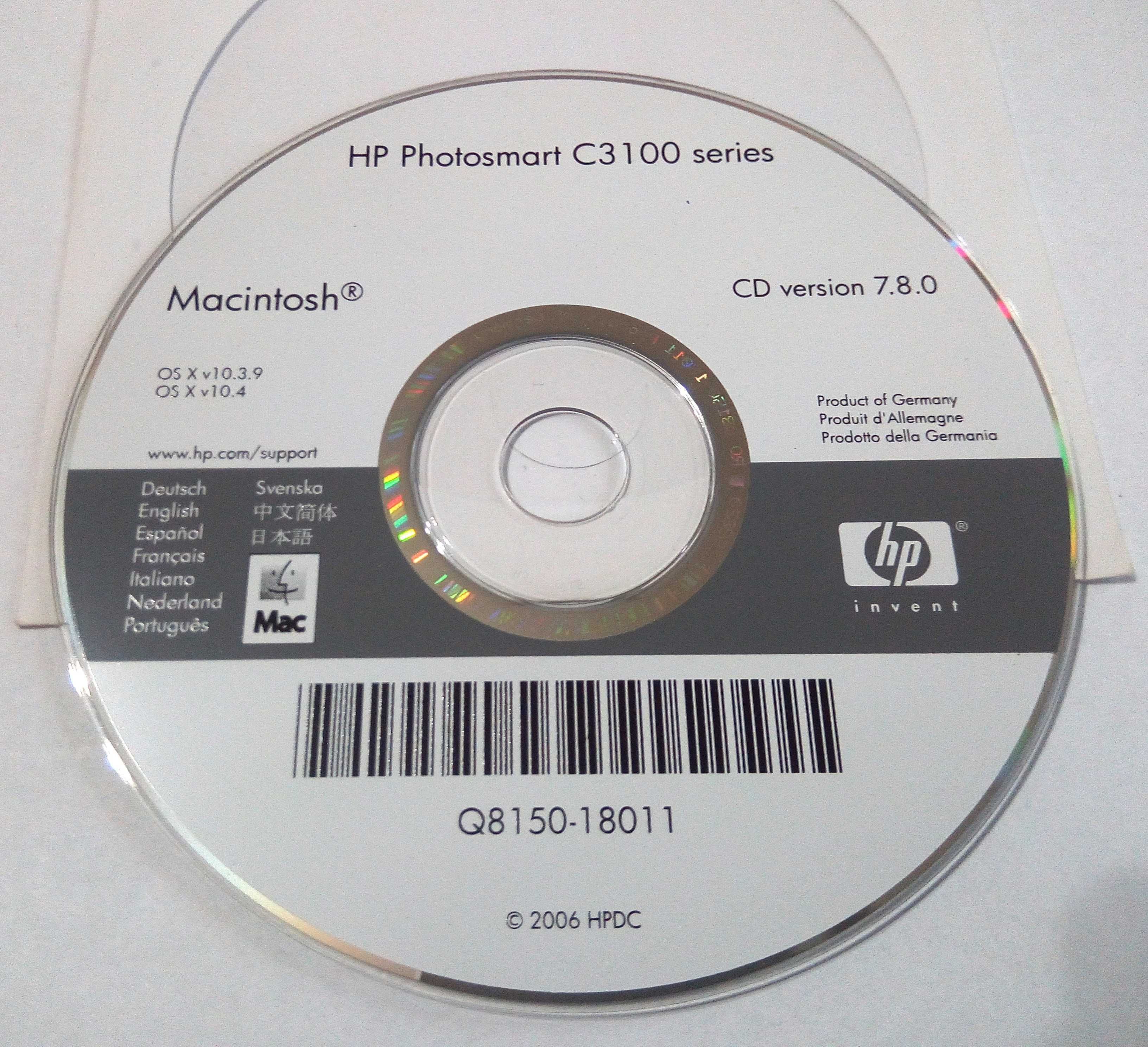 CD HP Driver Photosmarty C3100 series for MAC OS X 10.3.9  10.4