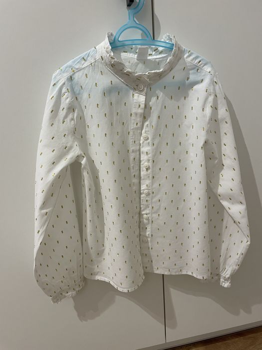 Elegancka bluzka koszulowa dla dziewczynki rozm 134