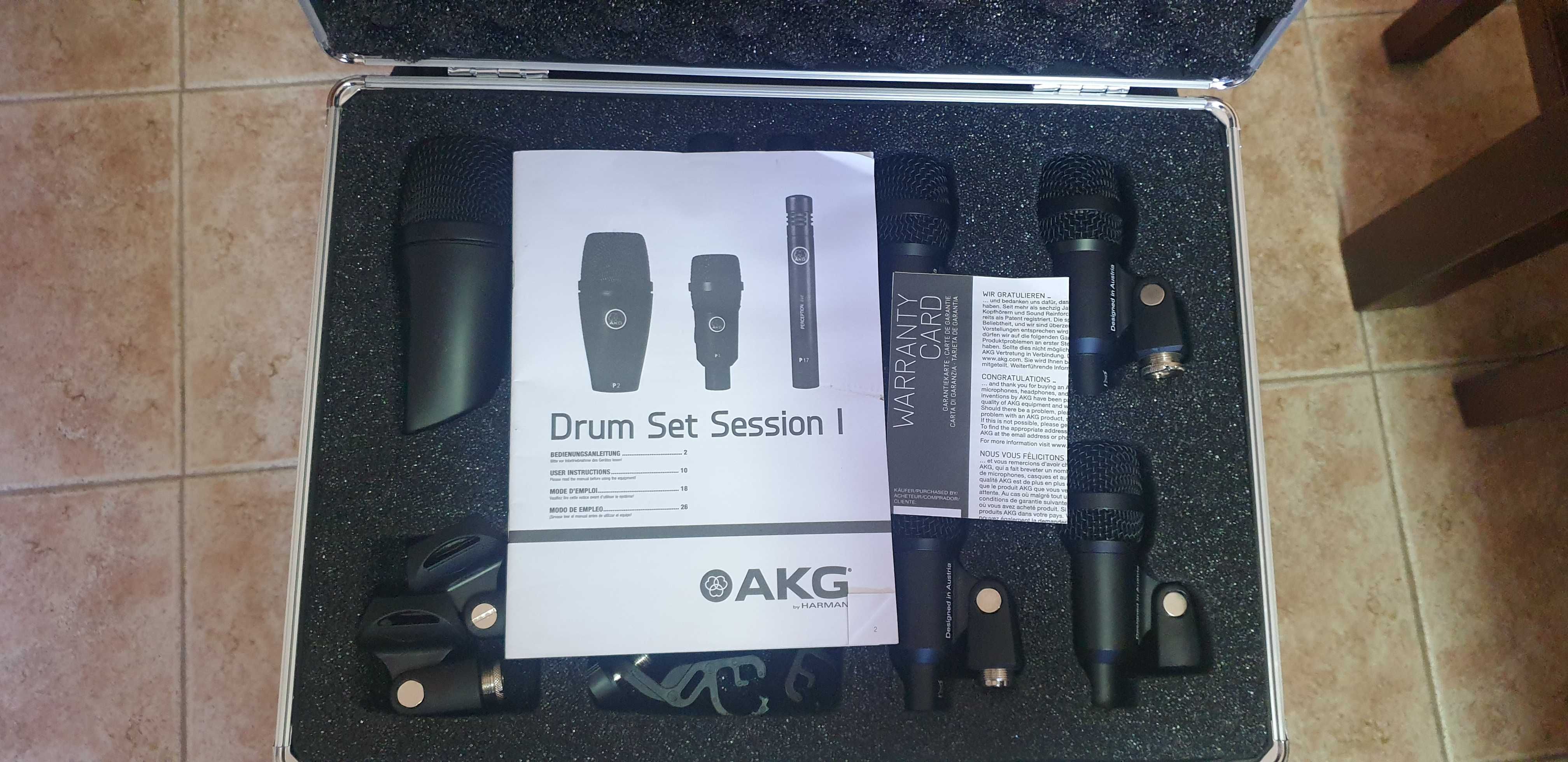 AKG Drum Set Session 1 Kit Microfones Bateria