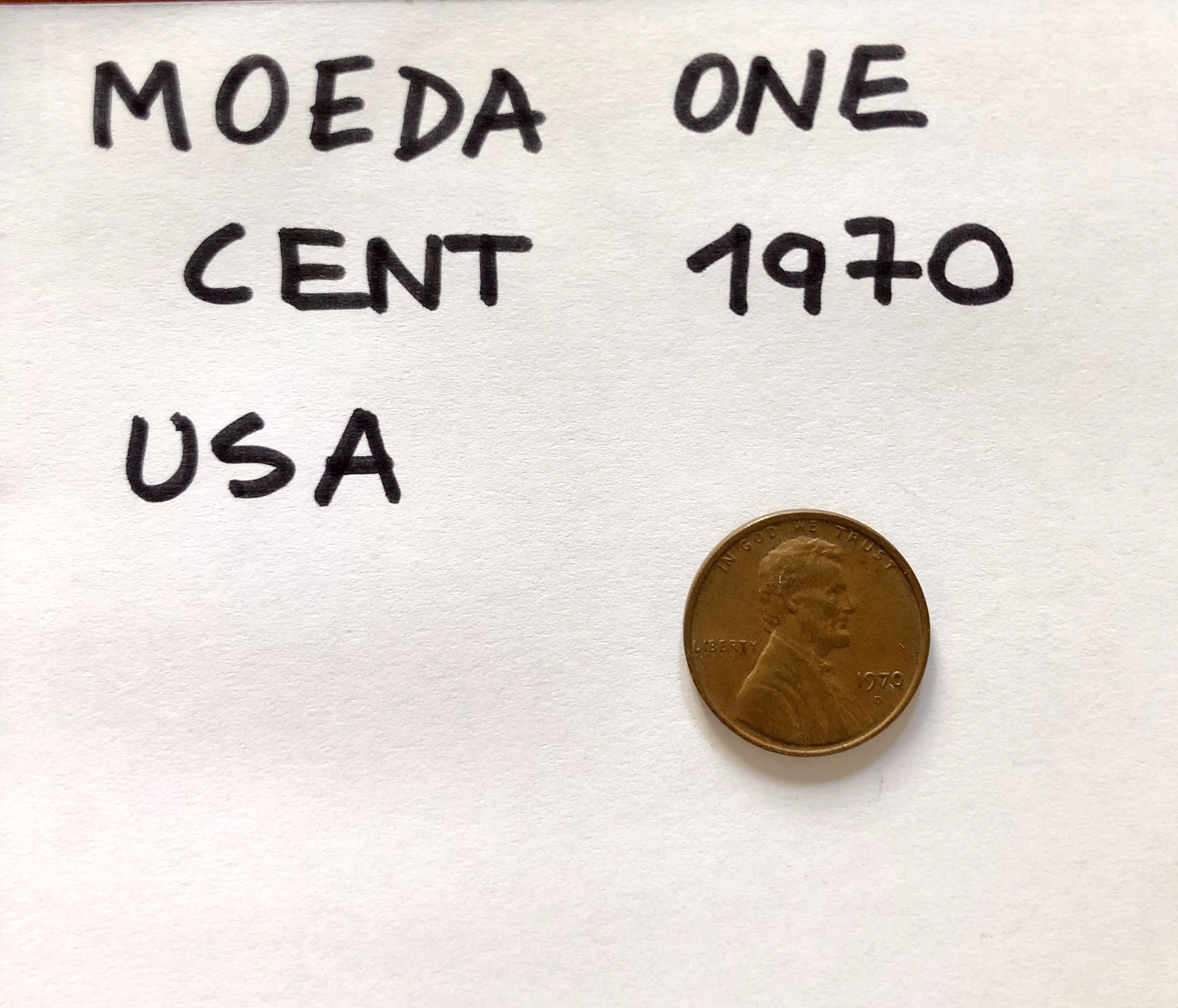 Moeda One Cent 1970 Estados Unidos da América