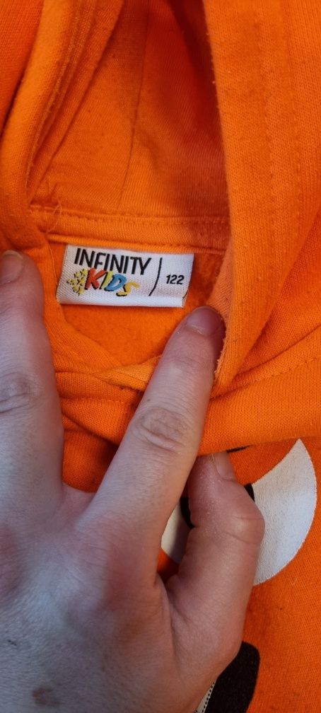 Ciepłe bluzy czarna 110 i pomarańczowa 122 Infinity Kids