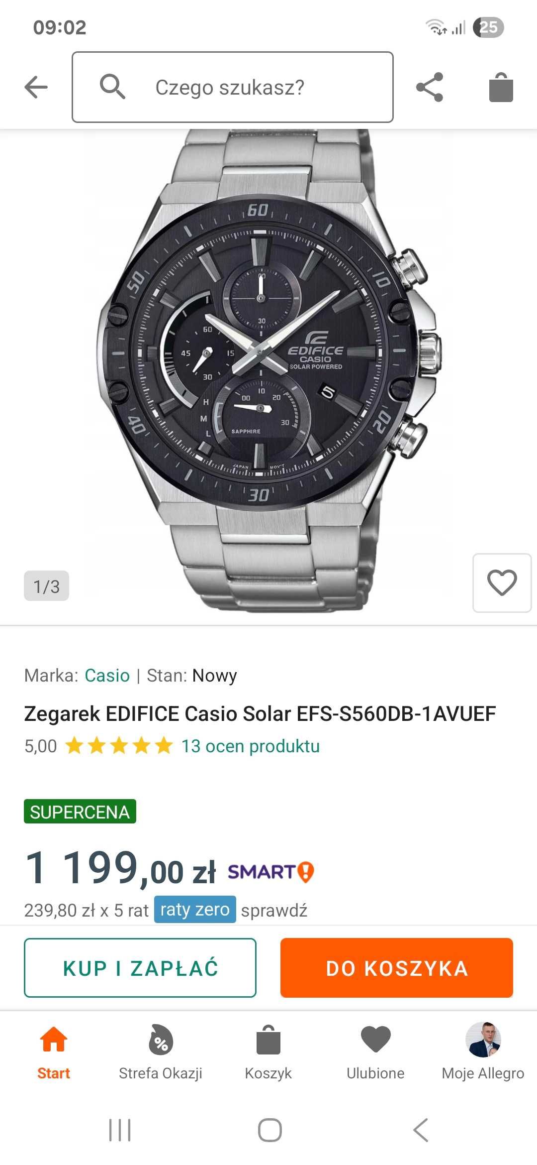 Zegarek casio edifice
