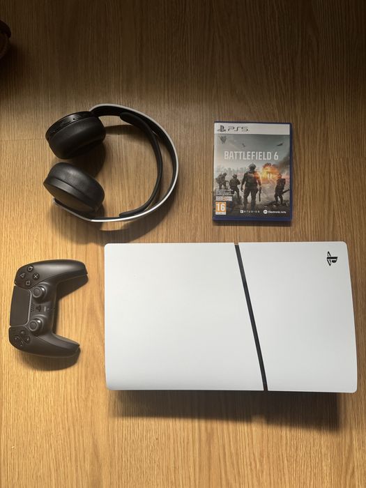 Conjuto PS5 versao Fisica + Pulse 3D + Battlefield 6