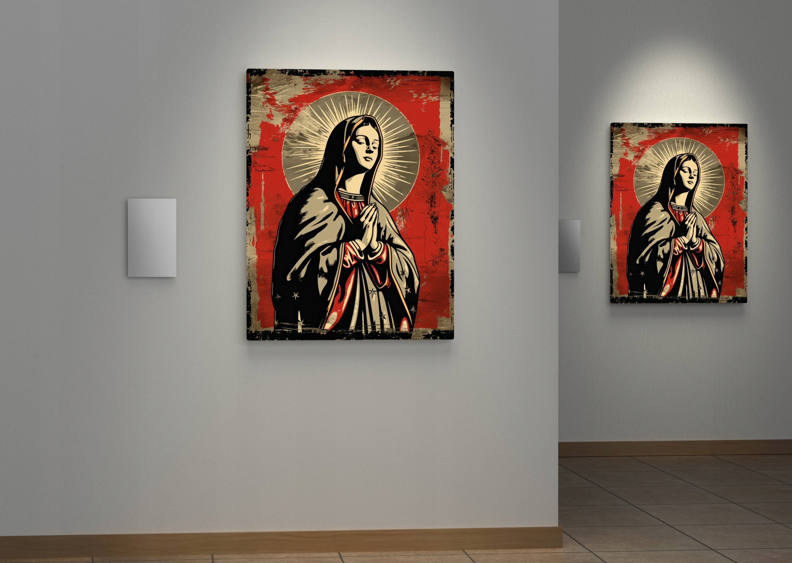 Obraz na płótnie "Ikona Matki Boskiej Maryi"  45x60 cm