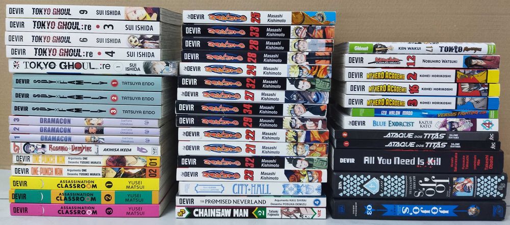 Manga. Dezenas de títulos a 6€ a Unidade. Como Novos