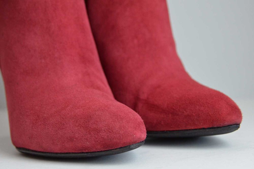 BURGUNDOWA POEZJA kozaki Via Spiga Bethany do kolana na fajnej szpilce