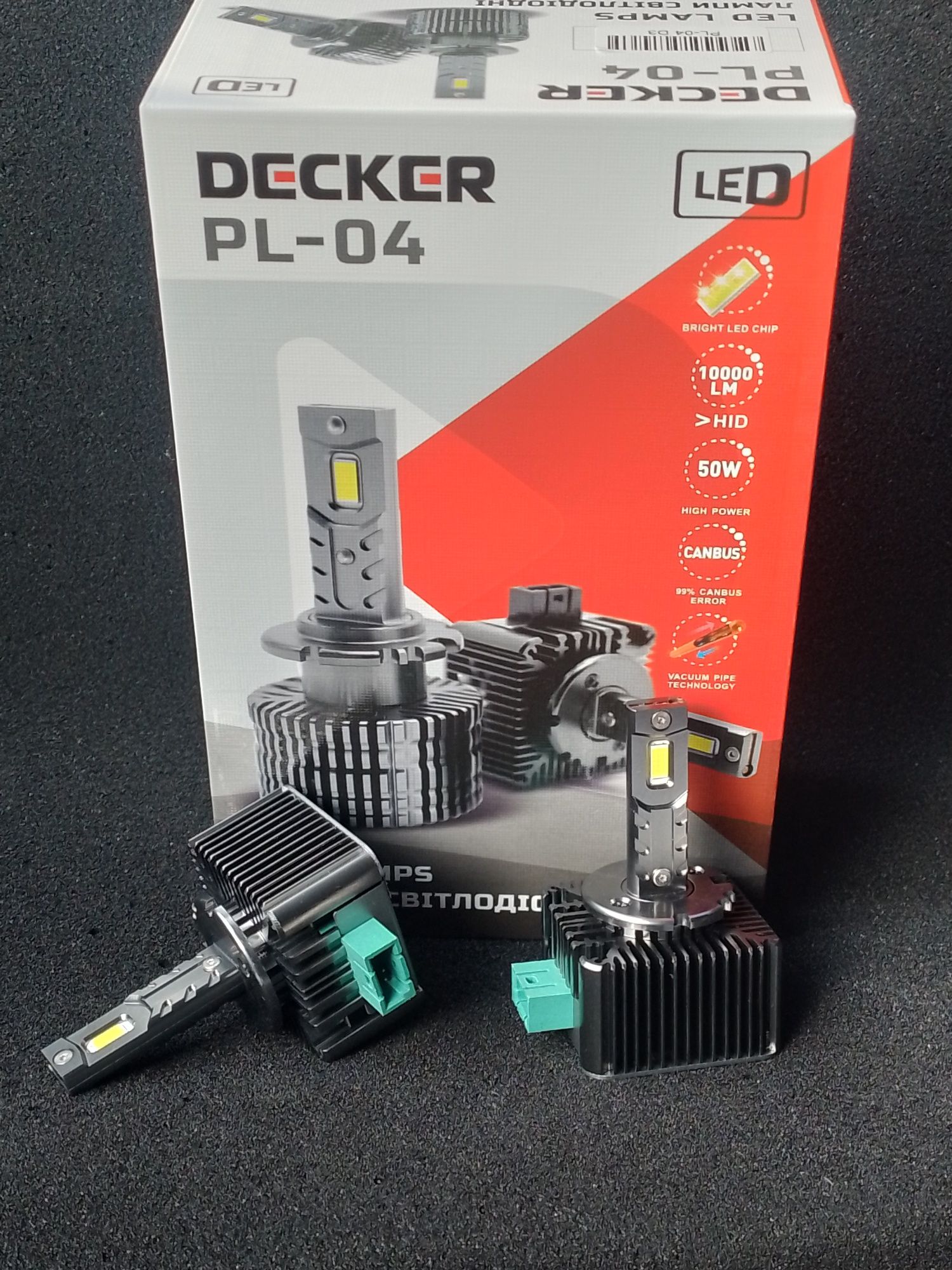 Лед лампи Decker PL 04 D1S/D2/D3S/D5/50W/10000Lm