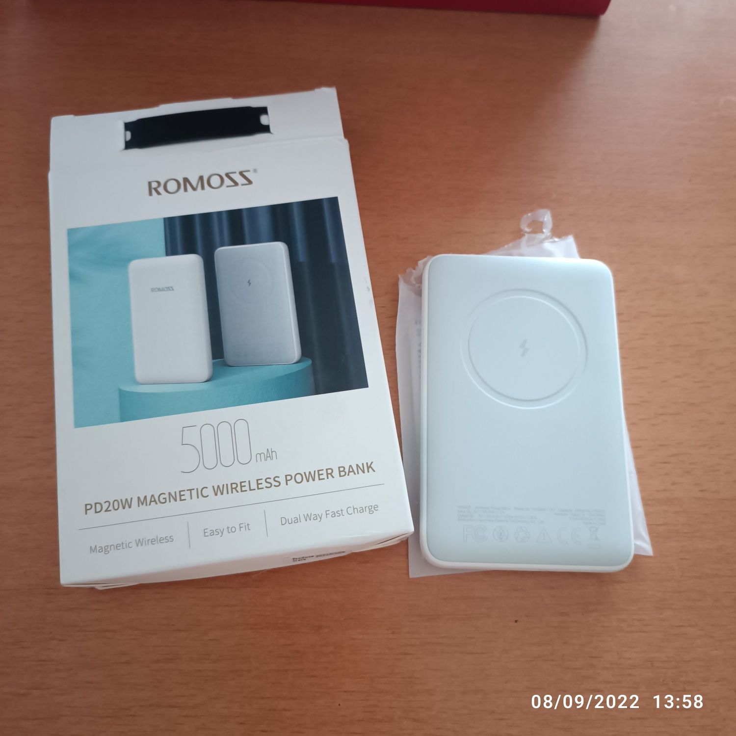 Power bank wireless novo 5000mAh p/ todos android e iphone