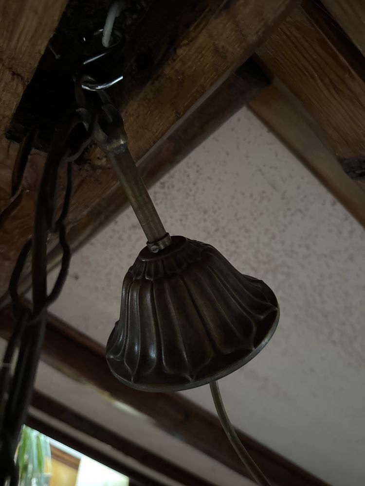 Żyrandol lampa Tiffany masa perlowa
