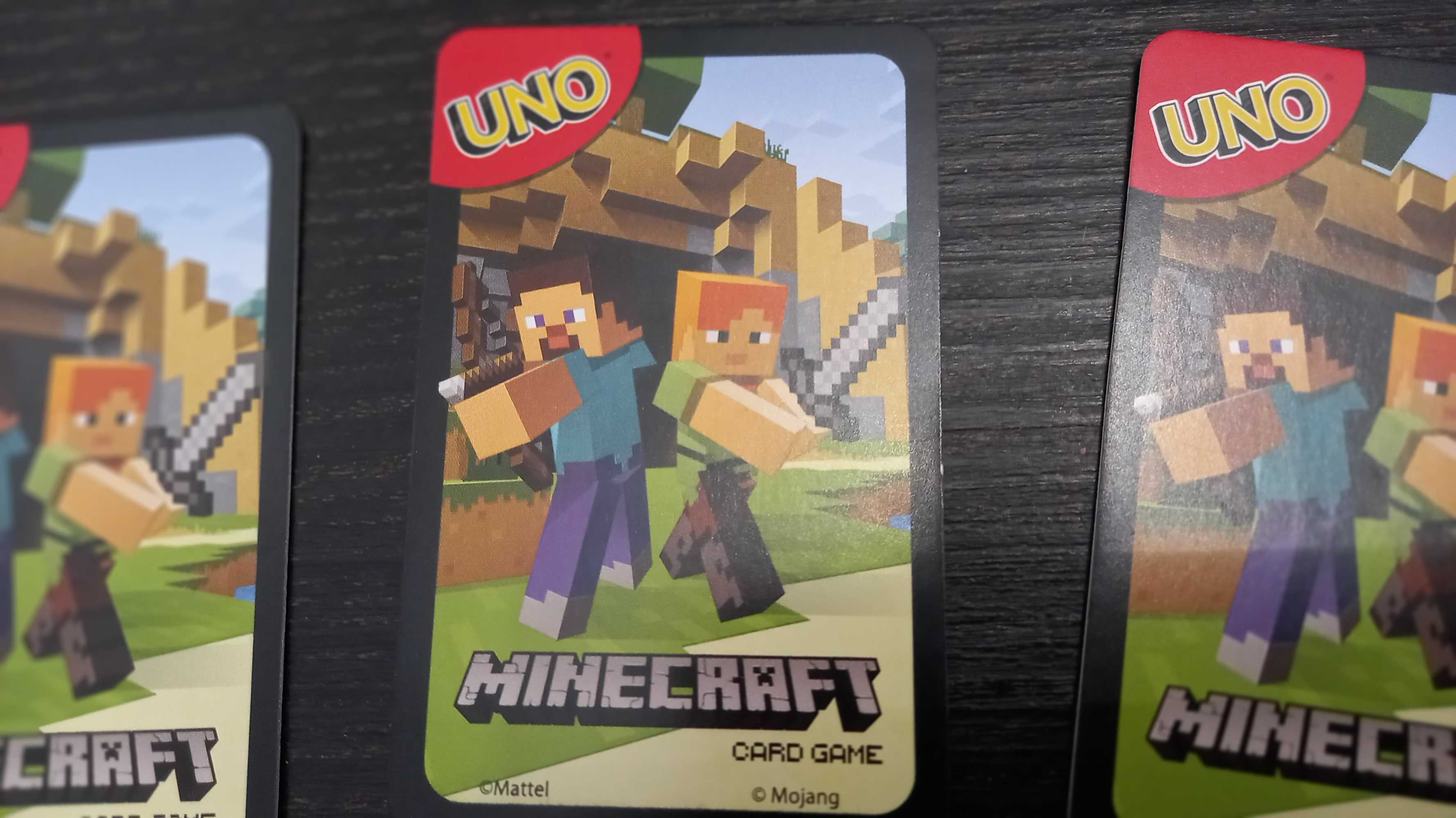 Mattel Mojang MINECRAFT UNO card game коллекционные игровые карточки