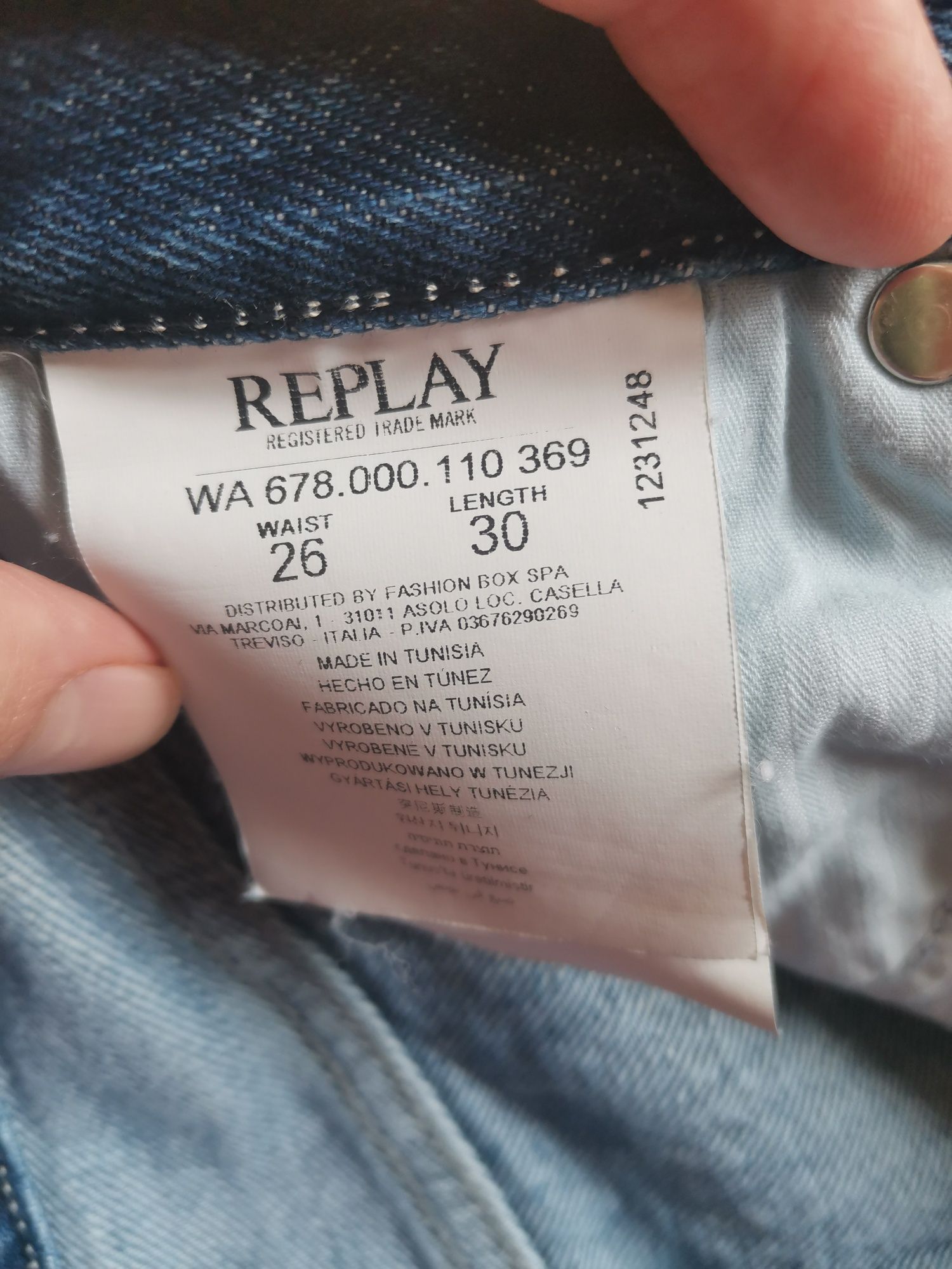 Replay spodnie jeans S