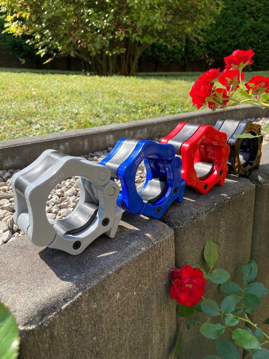 ZACISKI GYM'93 KOLORY Sztanga Olimpijska 51 mm PCV Nowe Gryf