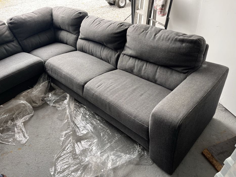 Sofa rozkładana szary narożnik 270x248 cm