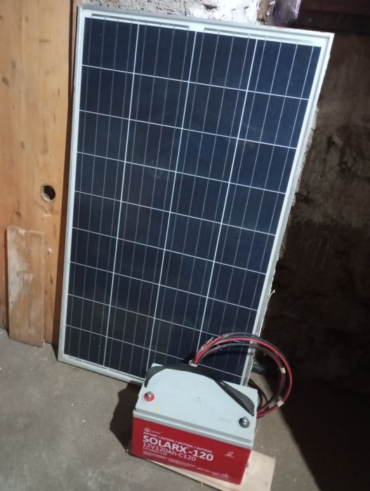 1200 solar panel with battery and tv