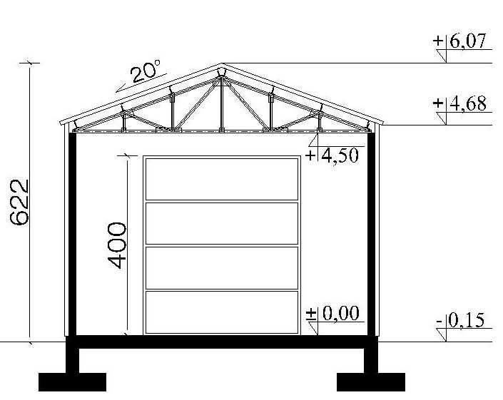 Projekt hali / magazynu na zgłoszenie 7x40x6,22 280mkw