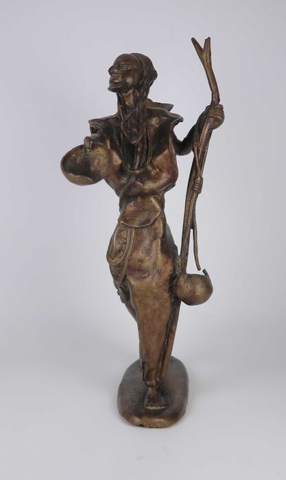 Escultura em bronze - Mendigo do Norte de África - 32 cm