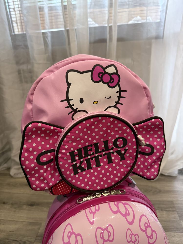Дитячий чемодан Hello Kitty 22 л з рюкзаком