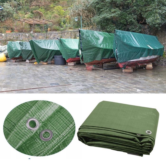 Plandeka zielona 4x5m mata super mocna mega gruba
