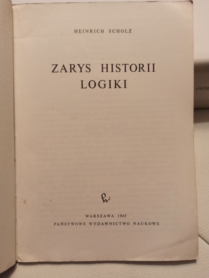 Scholz zarys historii logiki