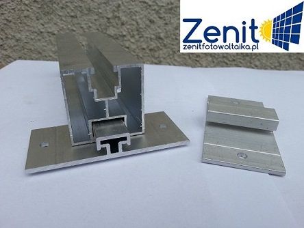 Mocowanie szyn PV na blachę trapezową, blachodachówkę  z izolacją