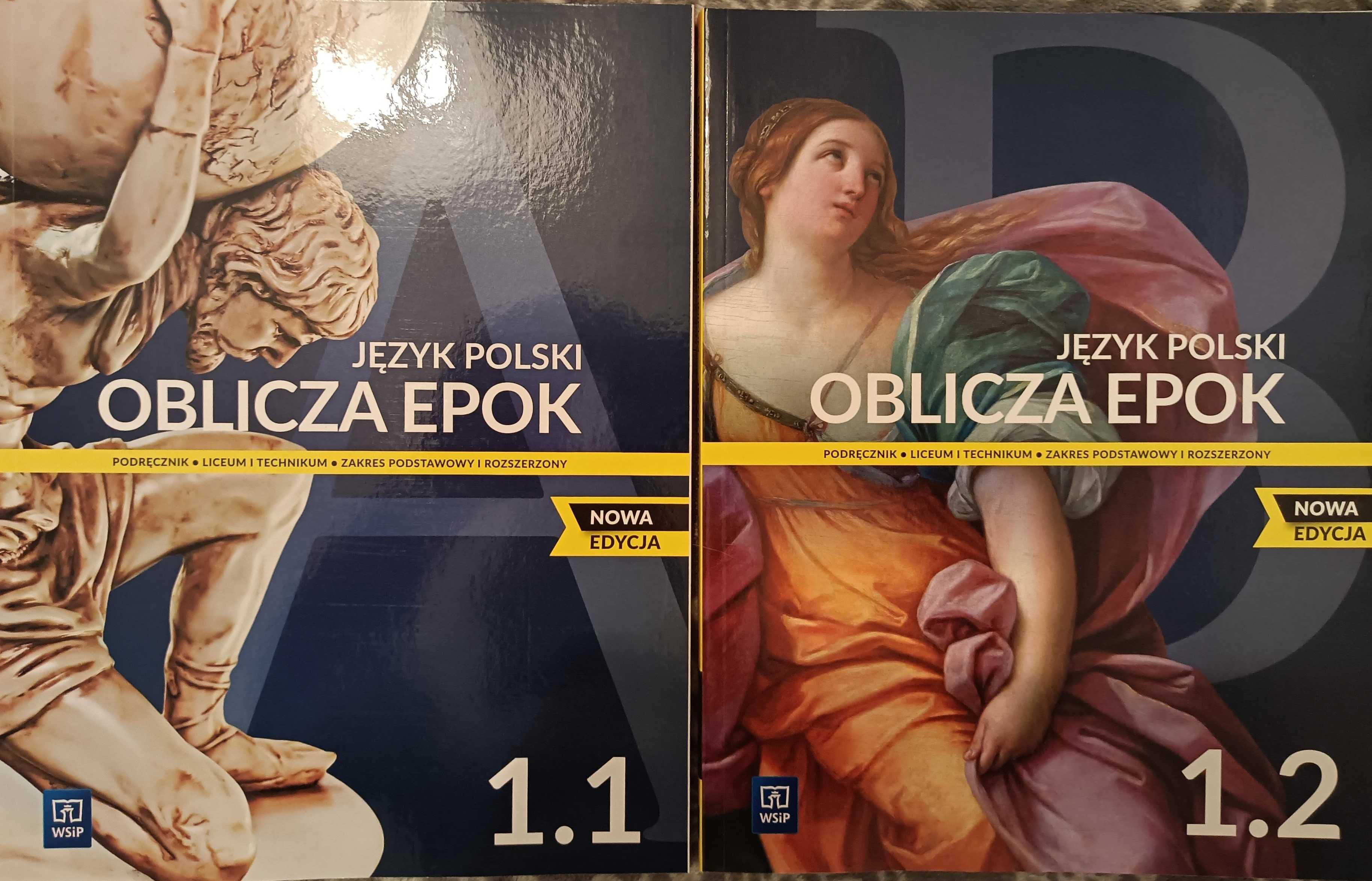 Zestaw/Oblicza Epok 1.1 i 1.2 język polski podręcznik WSiP 2022