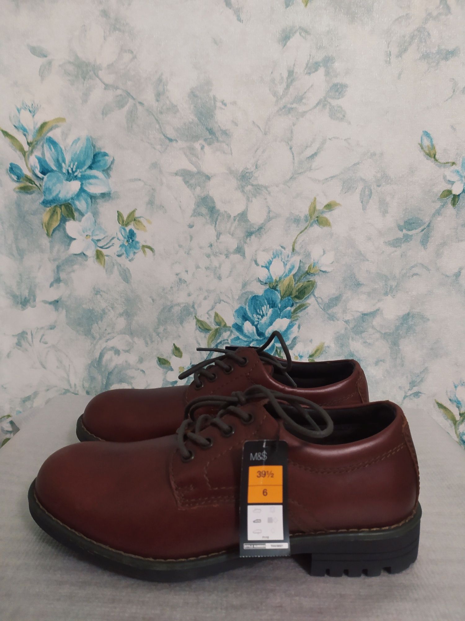 Кожаные туфли оксфорды р 39,5