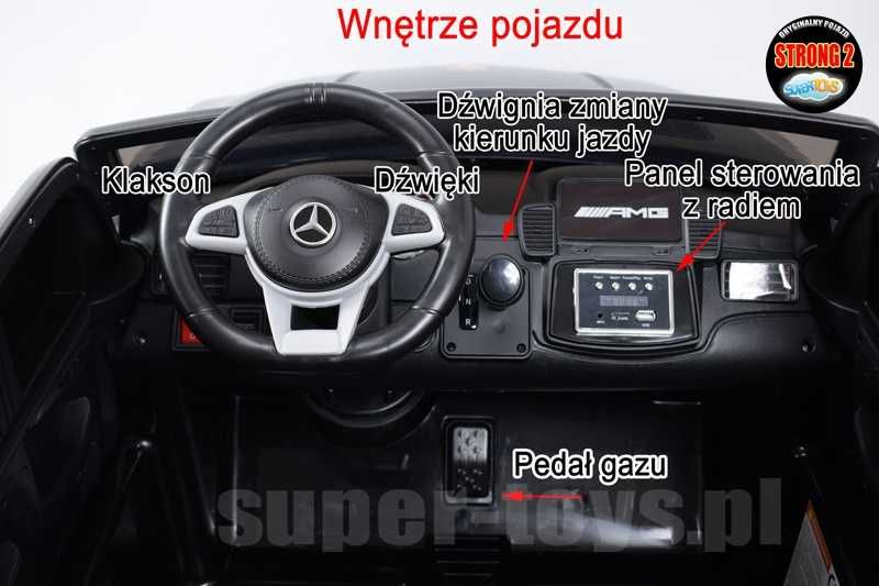 Auto Dla 2 Dzieci Mercedes 4 silniki Piękny Samochód Na akumulator