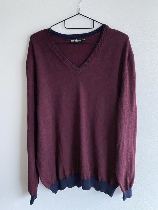 Męski sweter wełna merino L