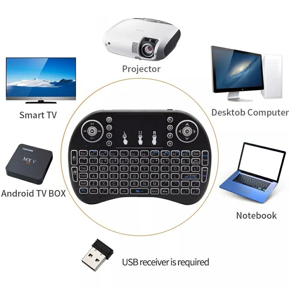 Mini Keybord NOVO multiusos, suporta OTG