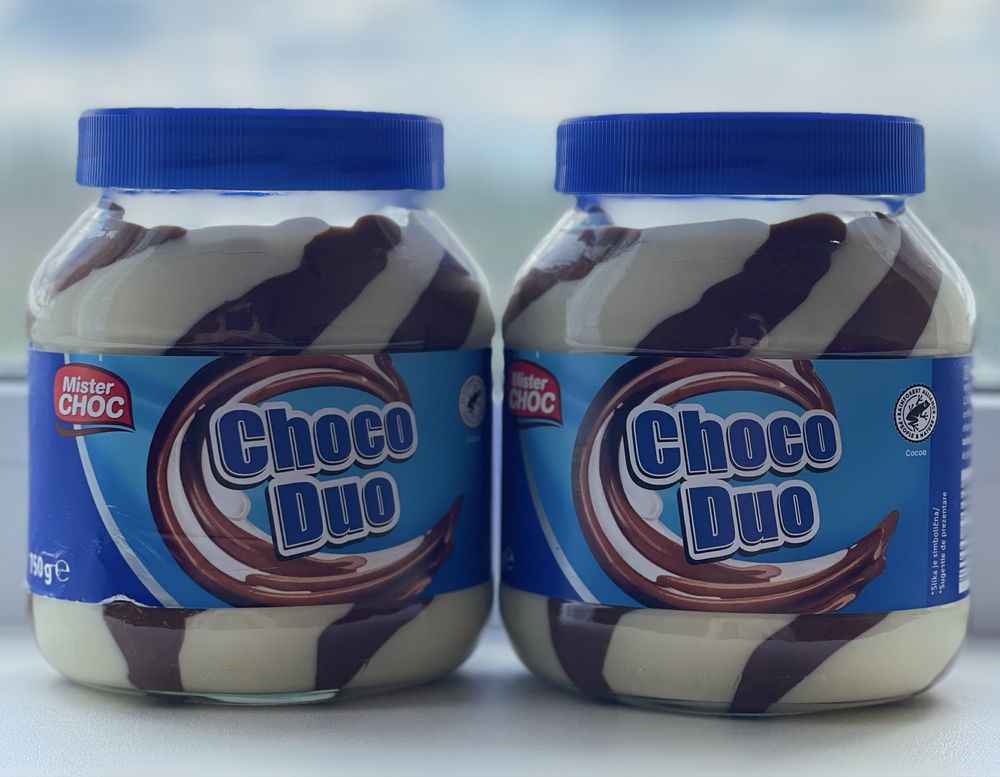Шоколадна паста ChocoDuo;Nutella;Bounty;Twix;Mars;Snickers;Milka