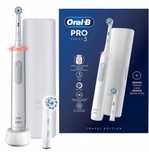 szczoteczka elektryczna oral-b pro 3 biała + etui + 2 końcówki